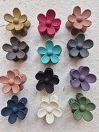 Small flower matte hairclip-Set of 2
