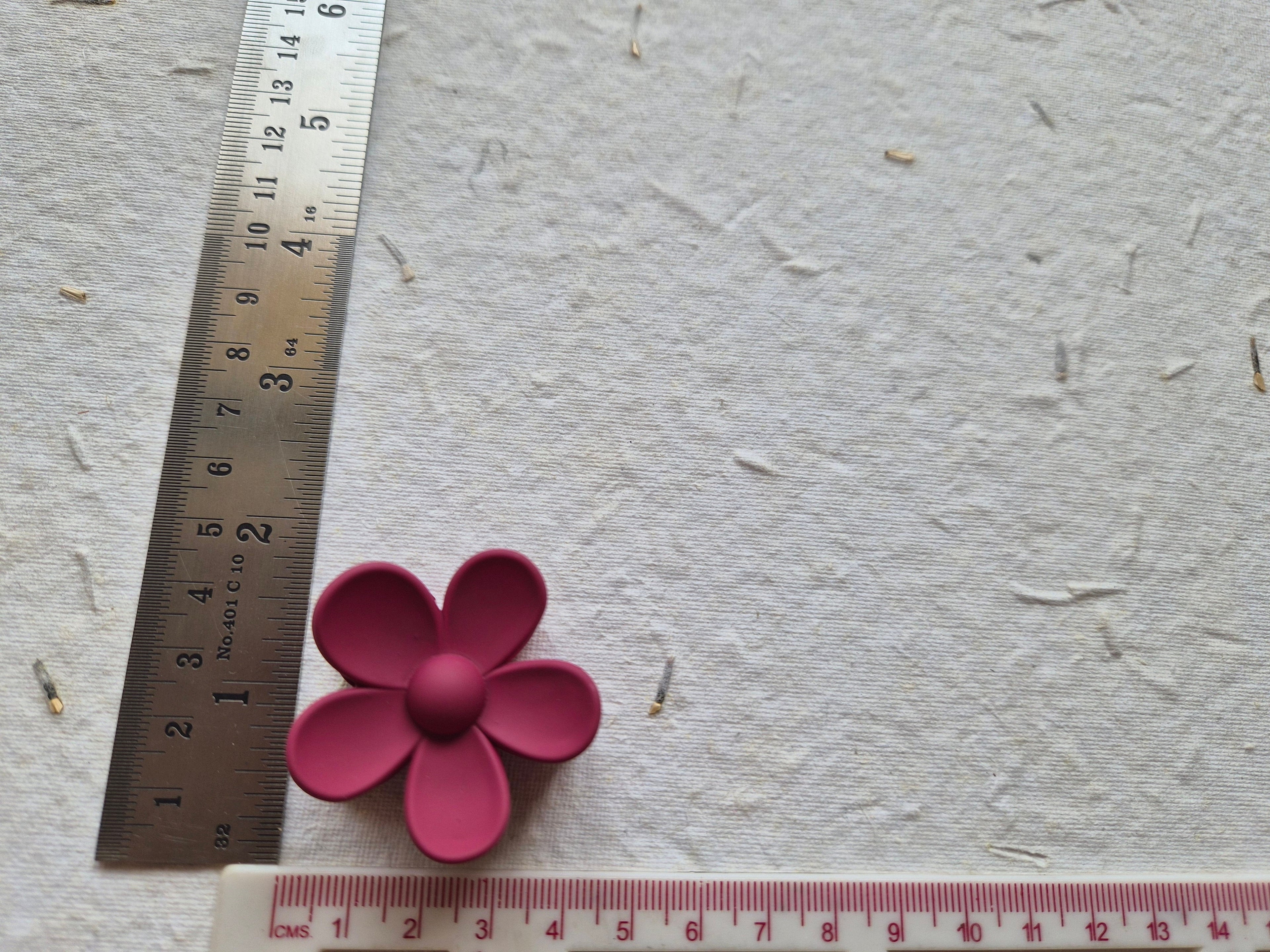 Small flower matte hairclip-Set of 2
