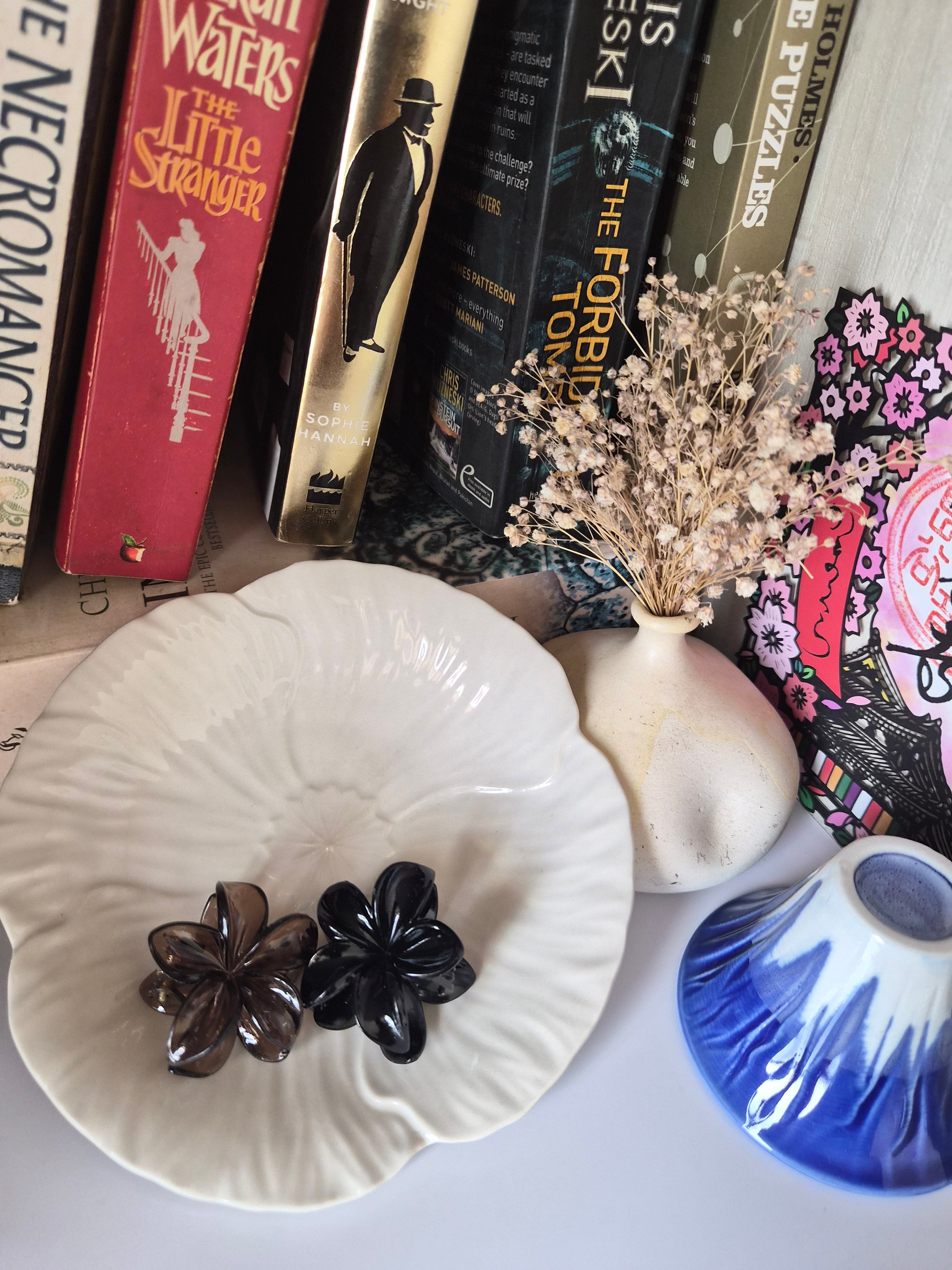 Small Glossy frangipani hairclip(Set of 2)