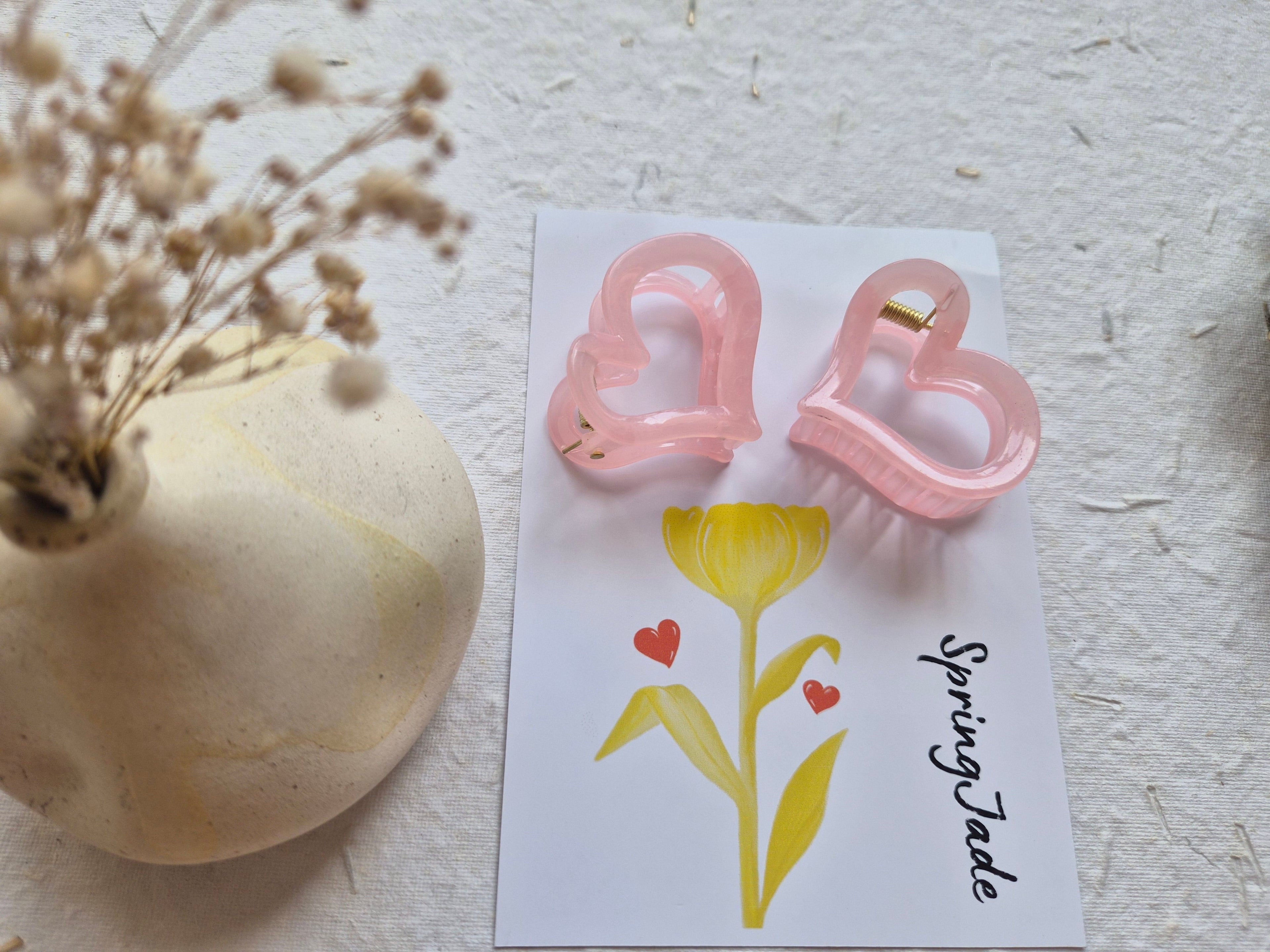 Happy hearts hairclip(Set of 2)