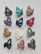 Small Butterfly matte Hairclips- Set of 2