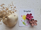 Small flower matte hairclip-Set of 2